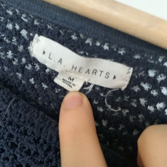 LA HEARTS NAVY MESH PULLOVER - Picture 5 of 5